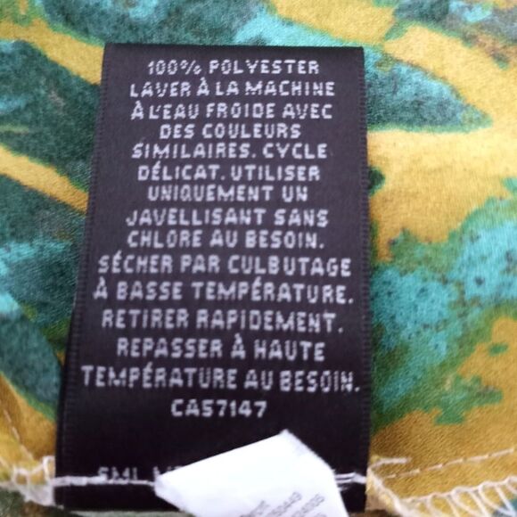 MOSSIMO GREEN, YELLOW' & WHITE SLEEVELESS BLOUSE SZ.XS EUC - Picture 7 of 7